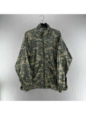 USGI ECWCS Gen III Level 4 Wind Jacket Mens L Regular Stretch Digital Camo Green